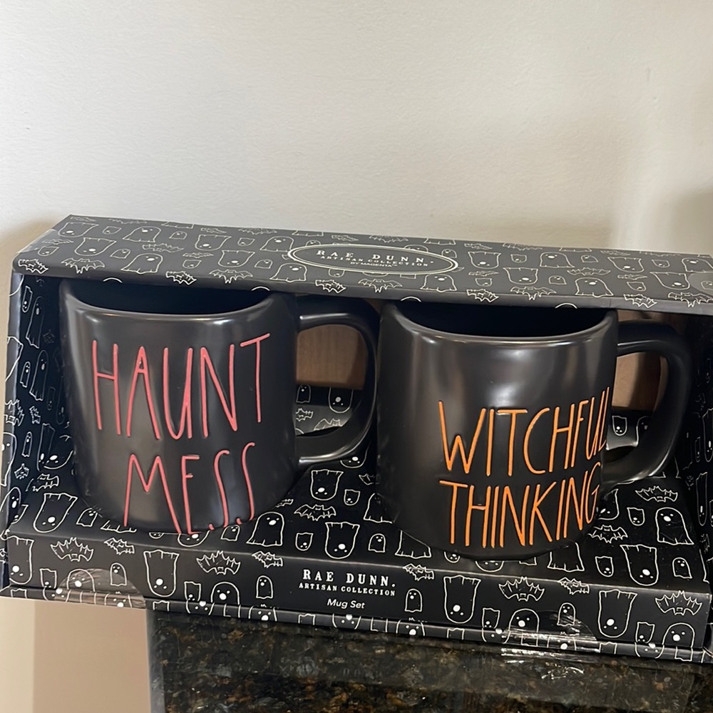 Rae Dunn - HAUNT MESS/WITCHFUL THINKING - mug set